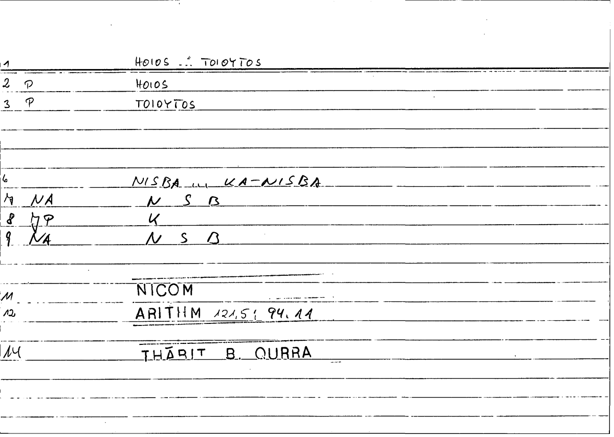 Filecard Nicom.Arithm.4652