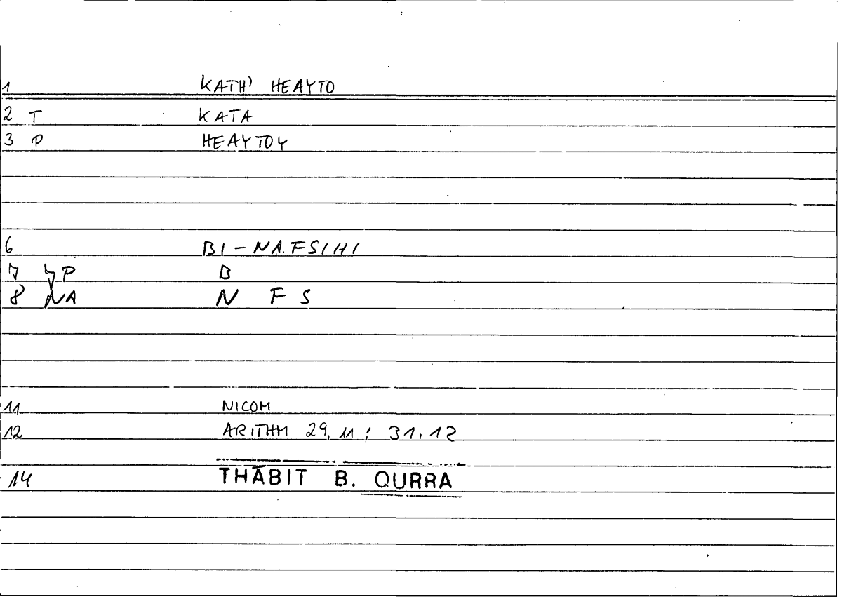 Filecard Nicom.Arithm.4698