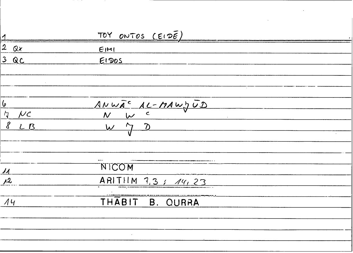 Filecard Nicom.Arithm.4777