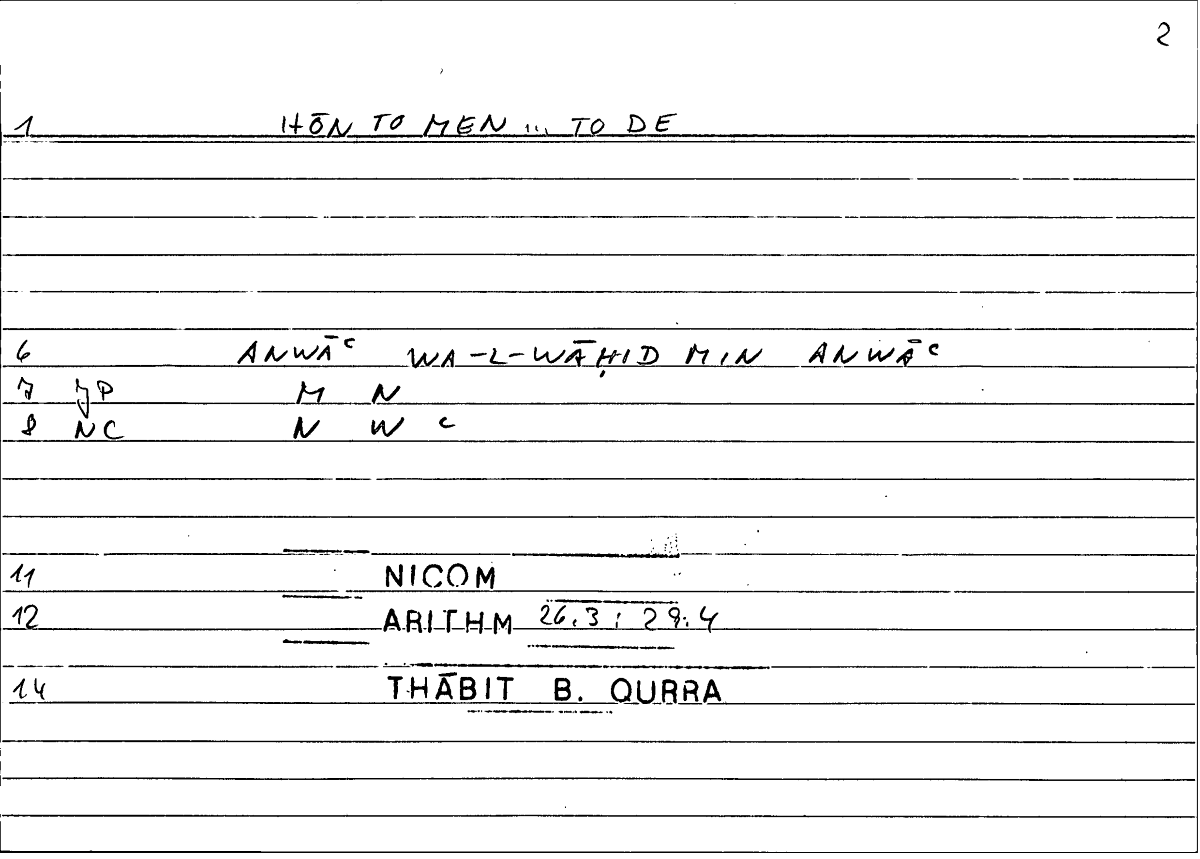 Filecard Nicom.Arithm.4779