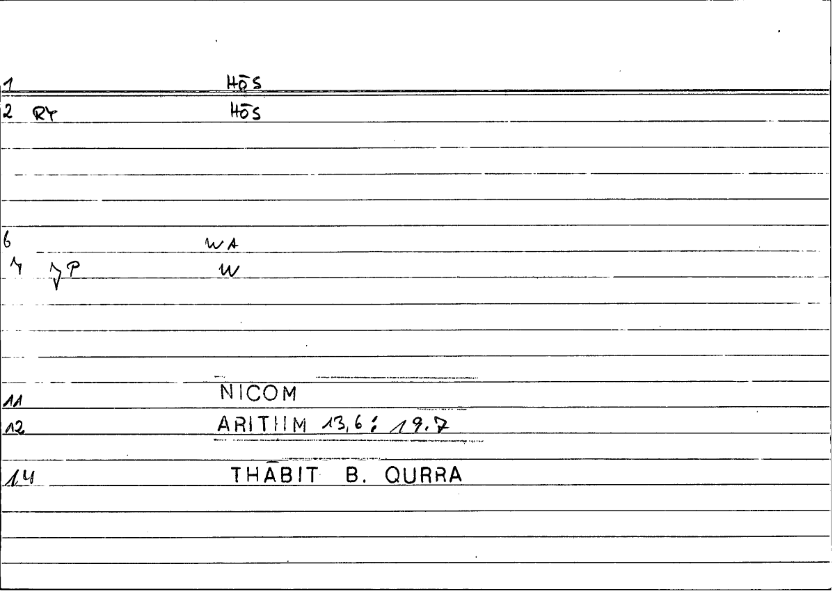 Filecard Nicom.Arithm.4945