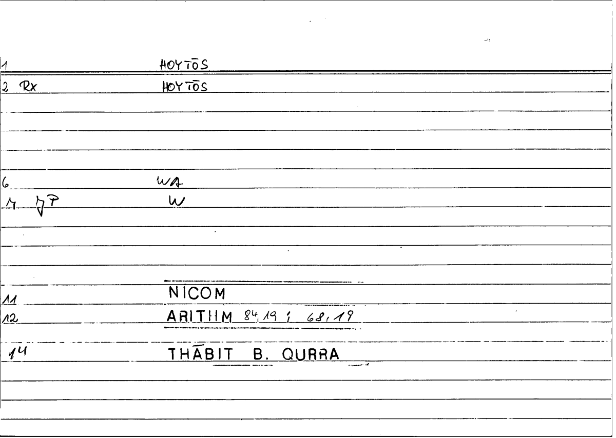 Filecard Nicom.Arithm.4948