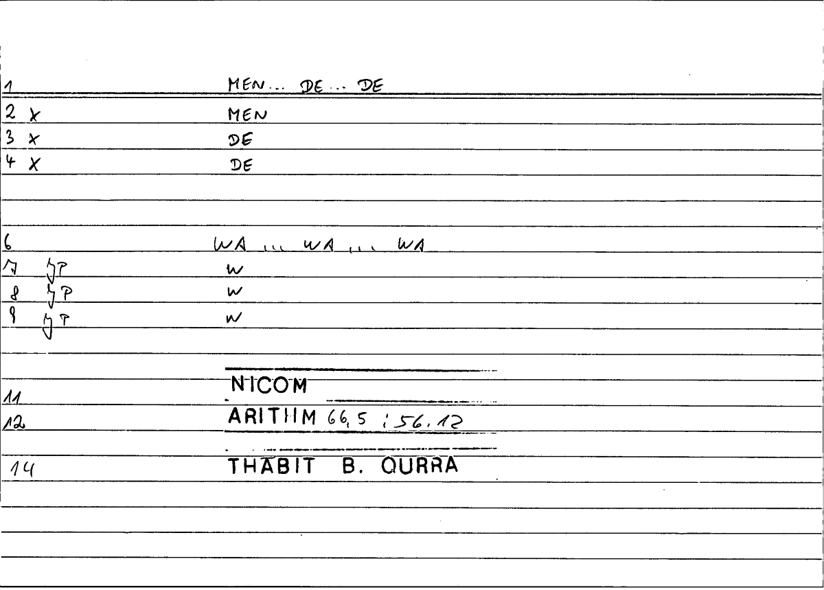 Filecard Nicom.Arithm.4967