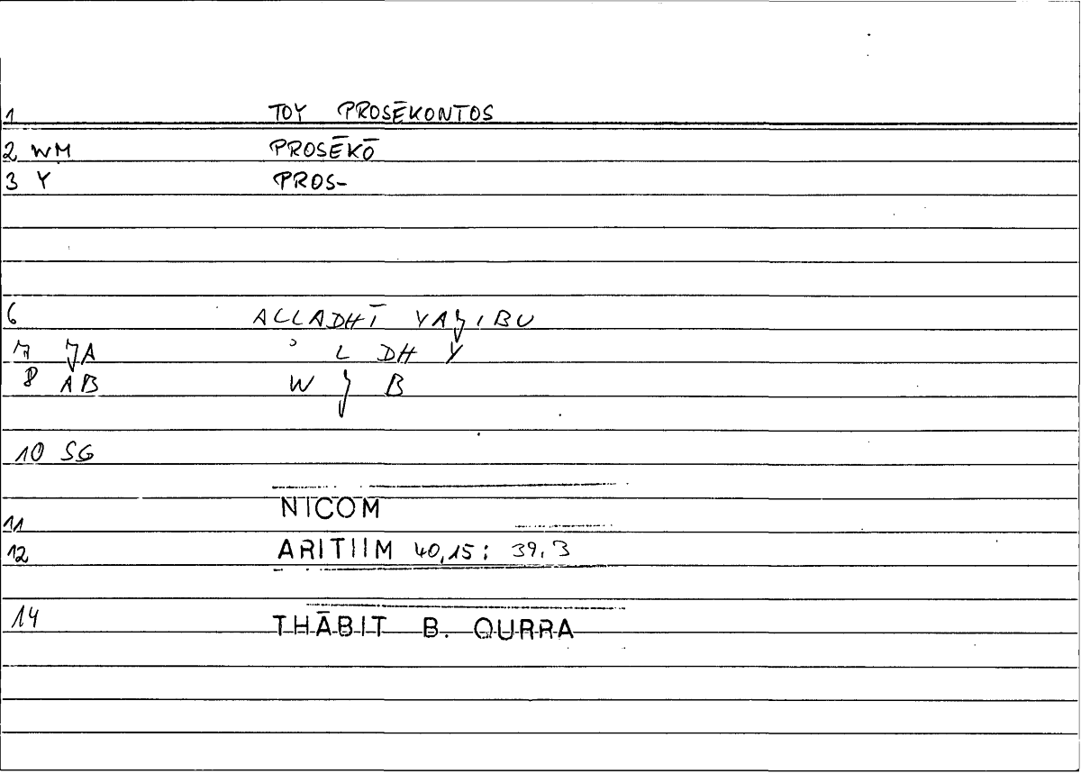 Filecard Nicom.Arithm.4991
