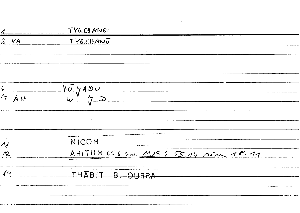Filecard Nicom.Arithm.5006