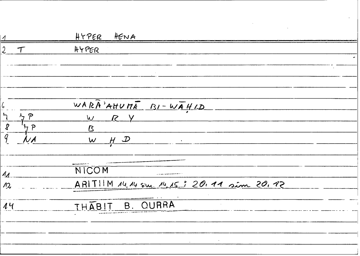 Filecard Nicom.Arithm.5044