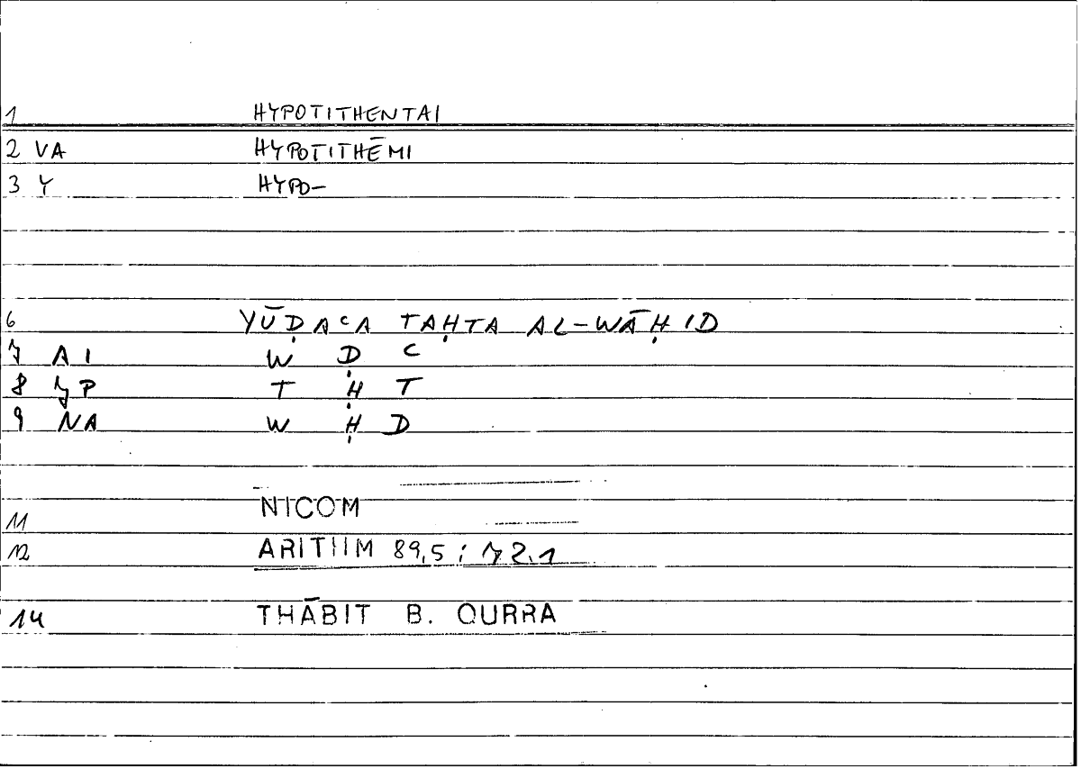 Filecard Nicom.Arithm.5045