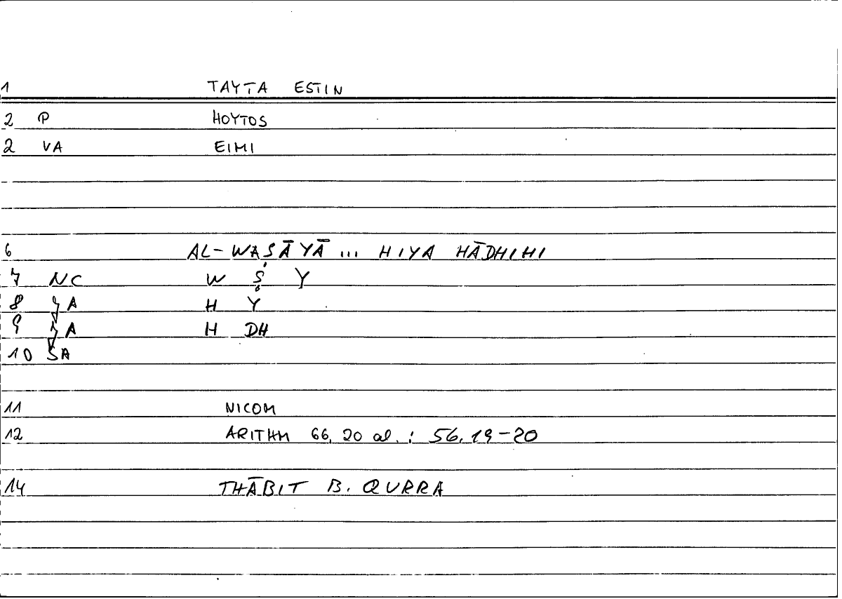 Filecard Nicom.Arithm.5095