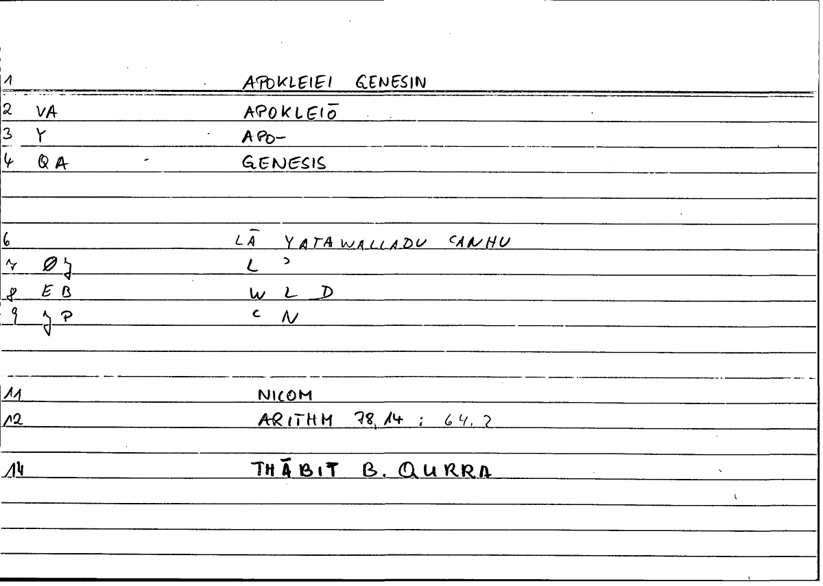 Filecard Nicom.Arithm.5147
