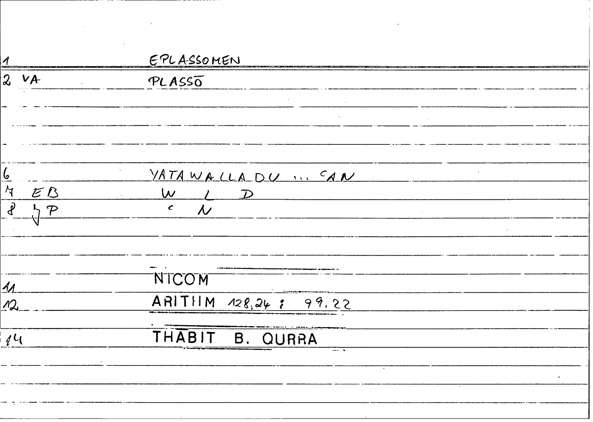 Filecard Nicom.Arithm.5171
