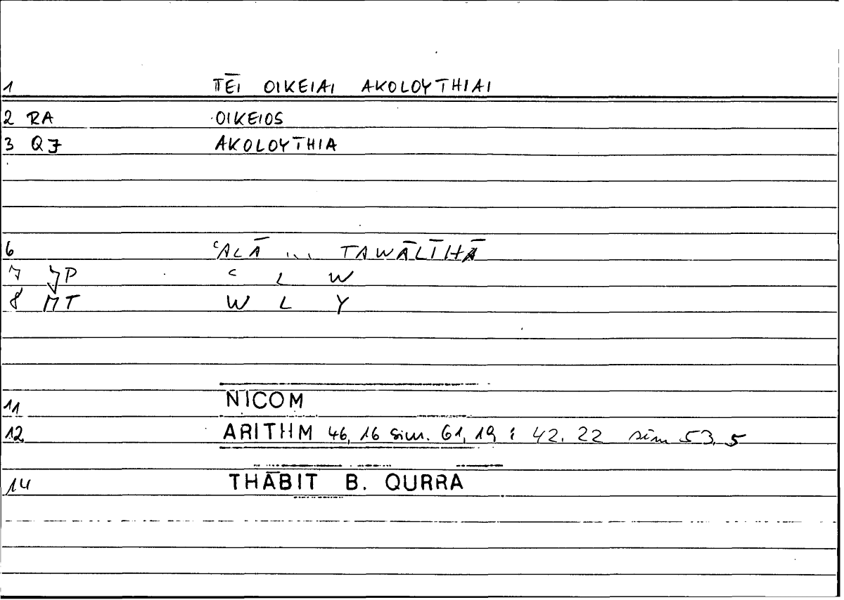 Filecard Nicom.Arithm.5193