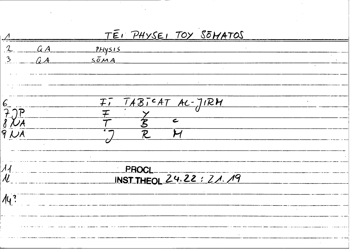Filecard Procl.El-theol.1113