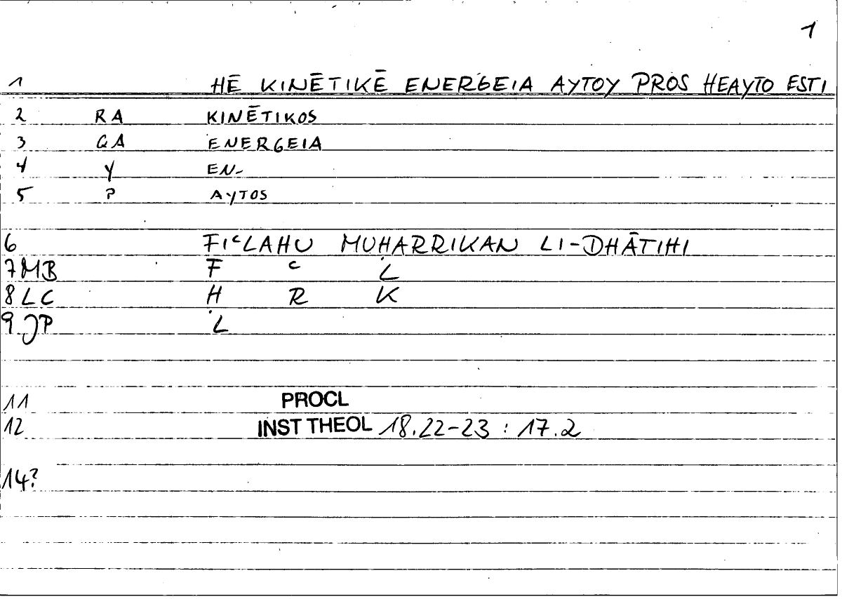 Filecard Procl.El-theol.1472