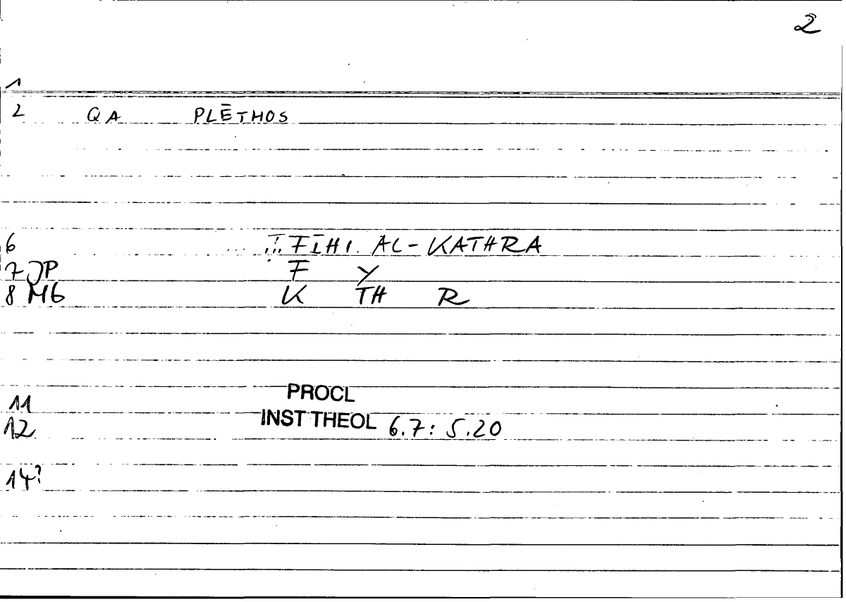 Filecard Procl.El-theol.1553