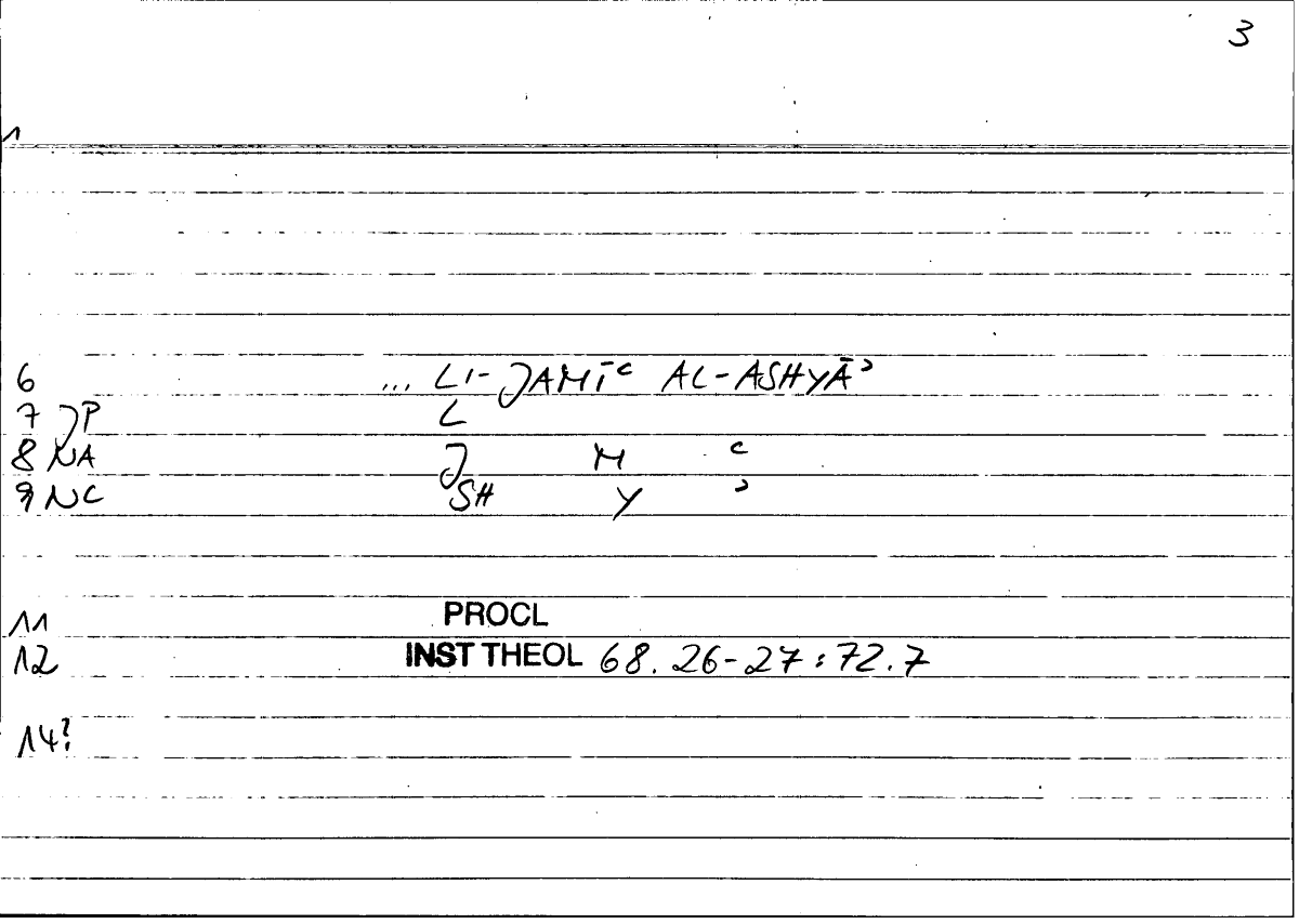 Filecard Procl.El-theol.1611