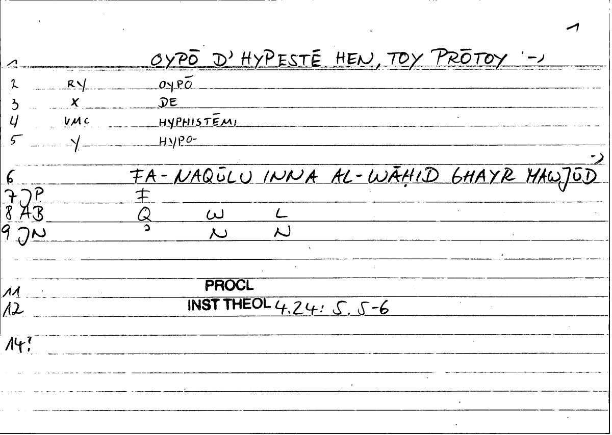 Filecard Procl.El-theol.1654