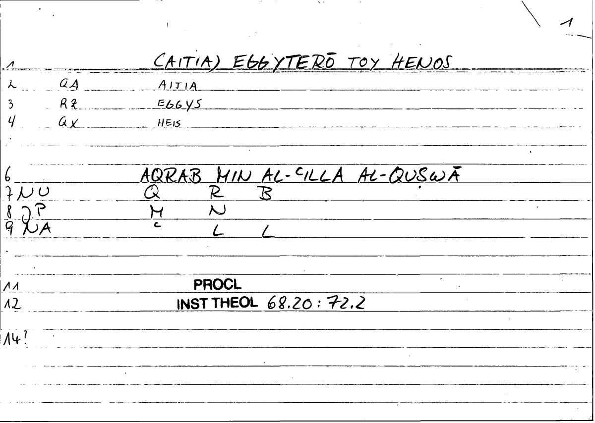 Filecard Procl.El-theol.1685