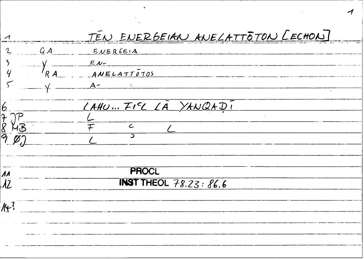 Filecard Procl.El-theol.1696