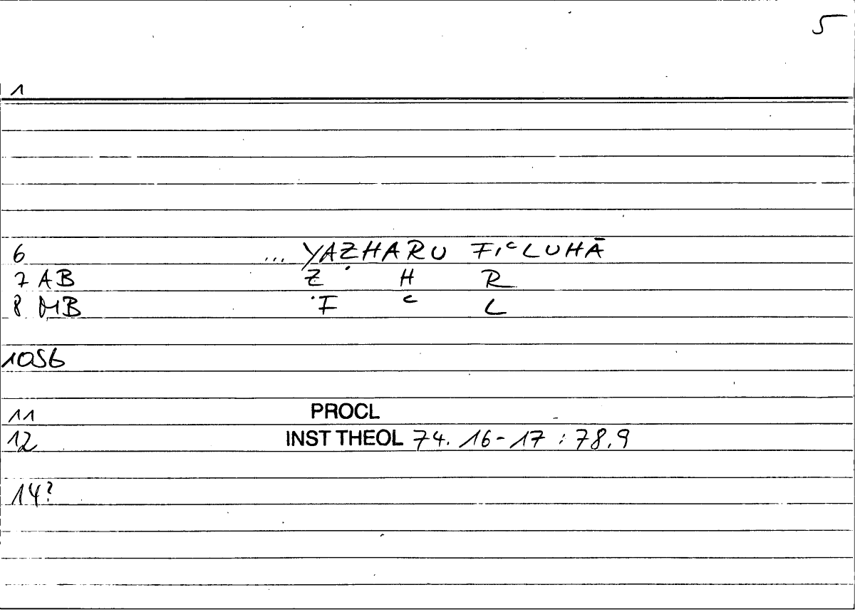 Filecard Procl.El-theol.1731