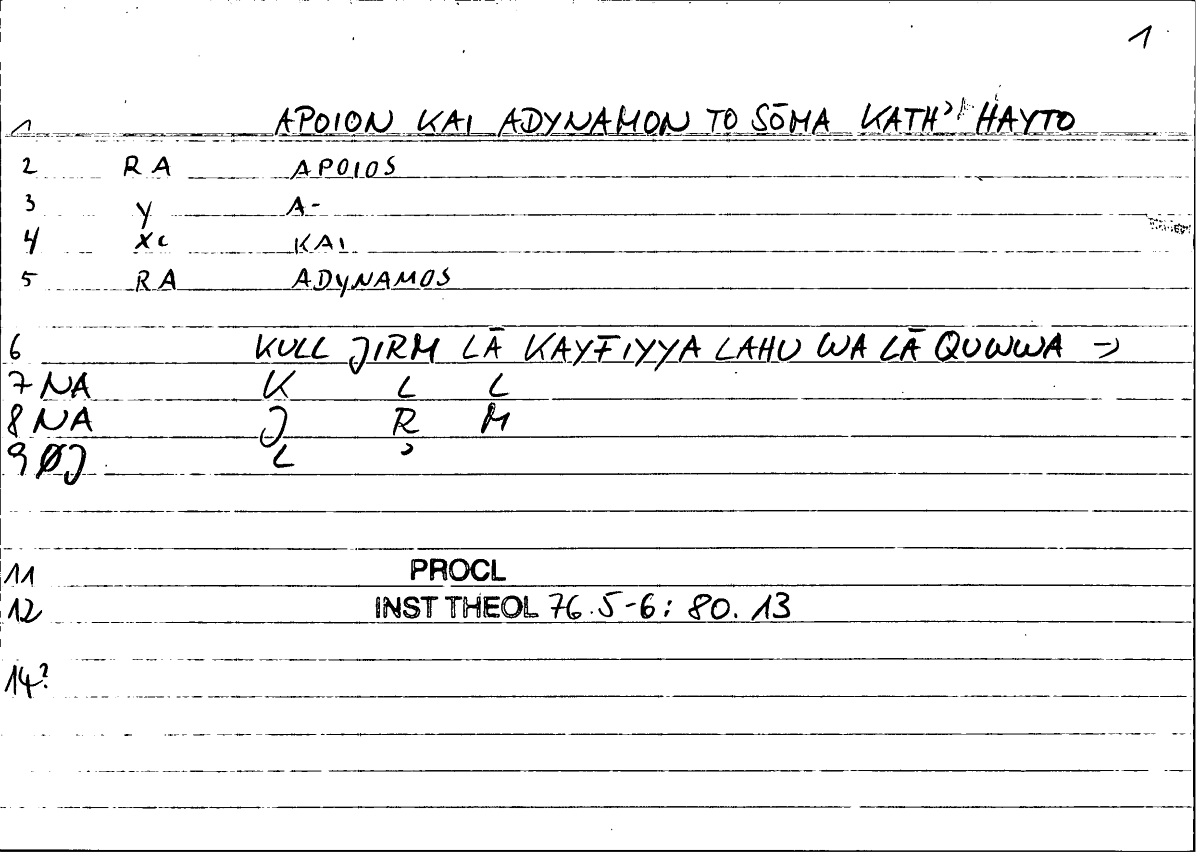 Filecard Procl.El-theol.1768
