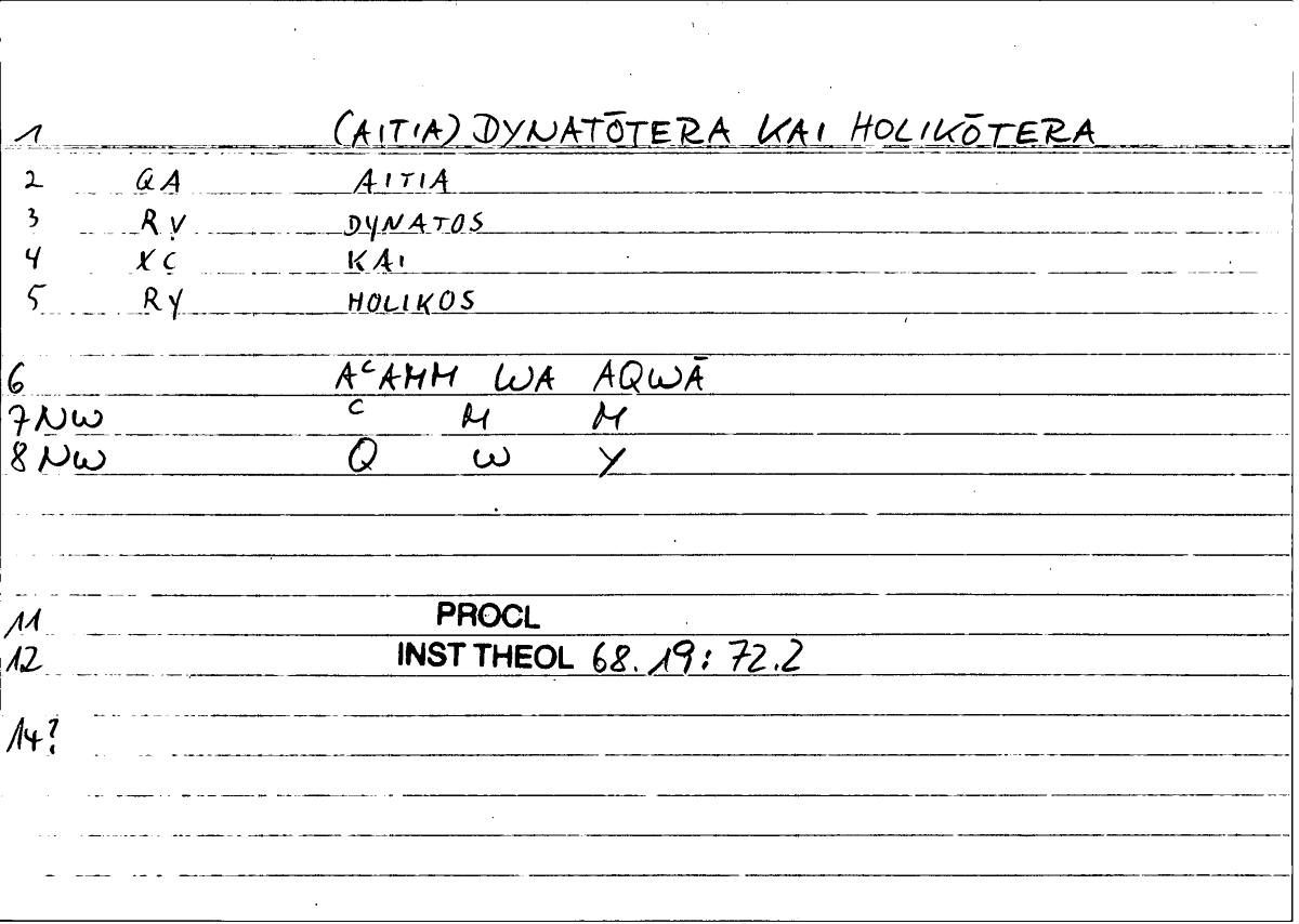 Filecard Procl.El-theol.1776