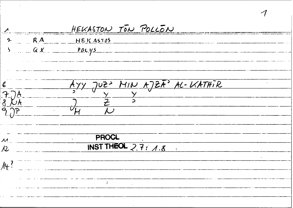 Filecard Procl.El-theol.1785