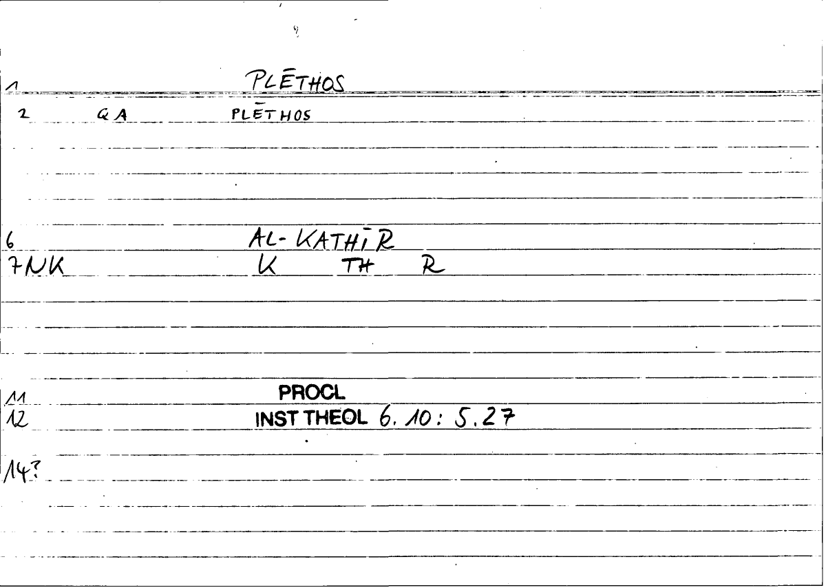 Filecard Procl.El-theol.1793