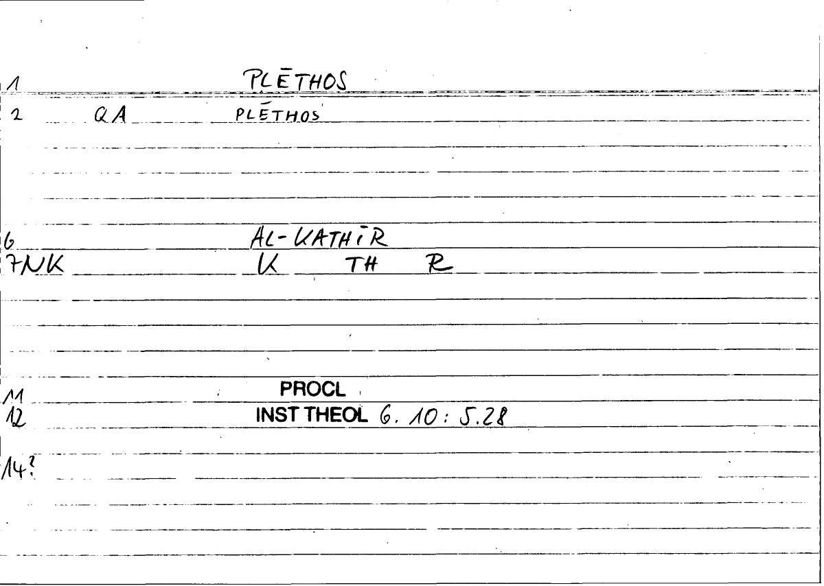 Filecard Procl.El-theol.1794