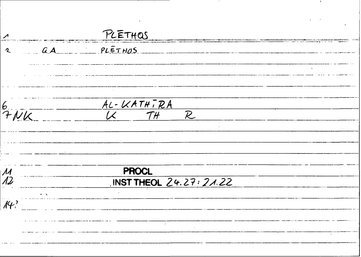 Filecard Procl.El-theol.1795