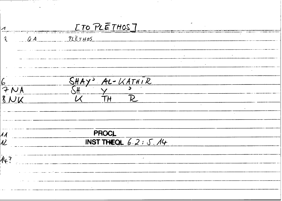 Filecard Procl.El-theol.1802