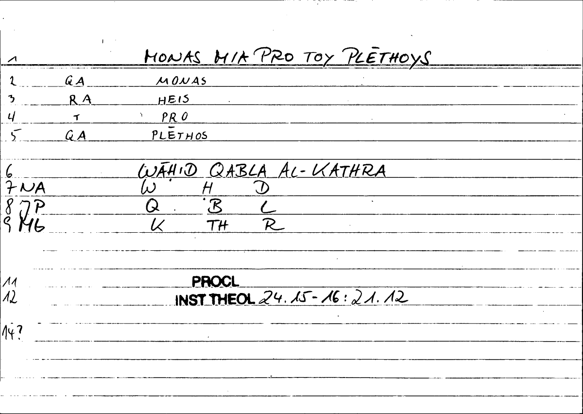 Filecard Procl.El-theol.1854