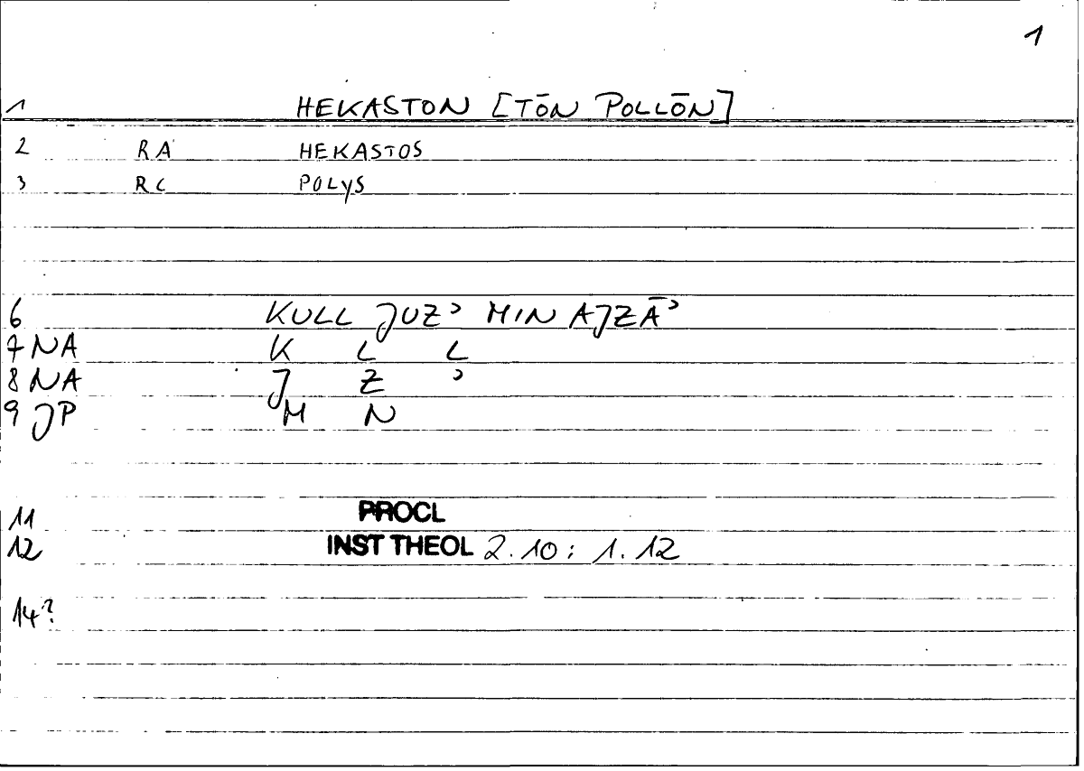 Filecard Procl.El-theol.1953