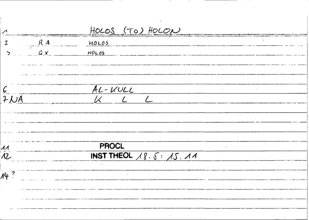 Filecard Procl.El-theol.1962