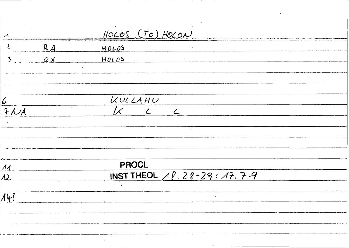 Filecard Procl.El-theol.1964