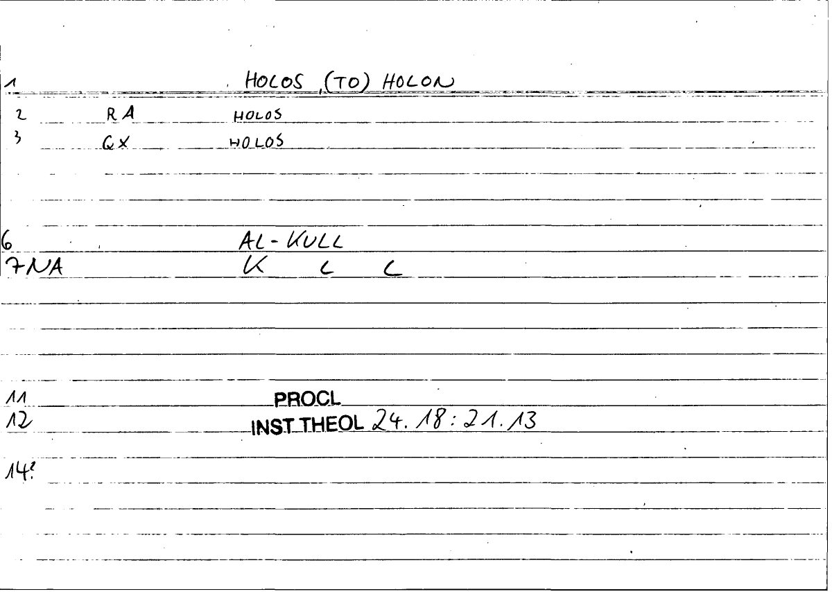 Filecard Procl.El-theol.1965