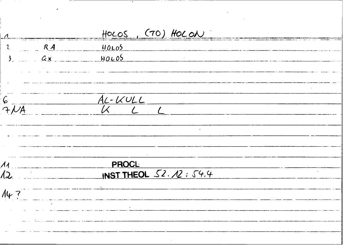 Filecard Procl.El-theol.1969