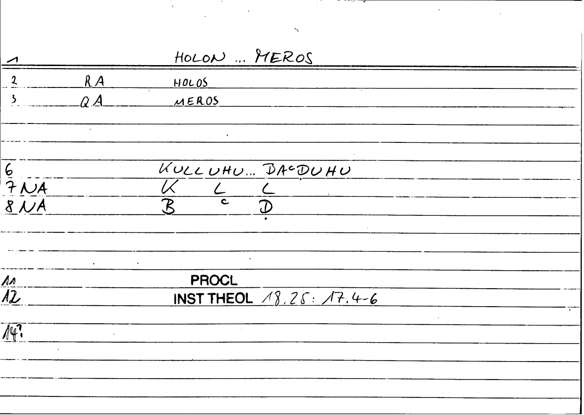 Filecard Procl.El-theol.1976
