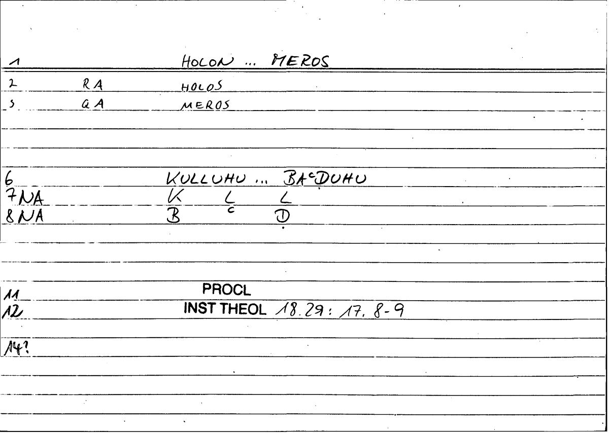 Filecard Procl.El-theol.1977