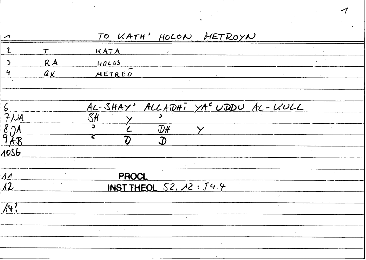 Filecard Procl.El-theol.1979