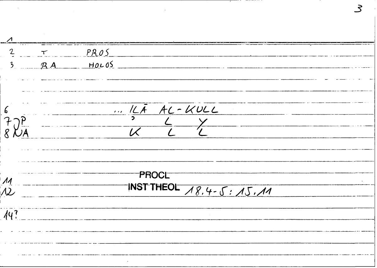 Filecard Procl.El-theol.1985