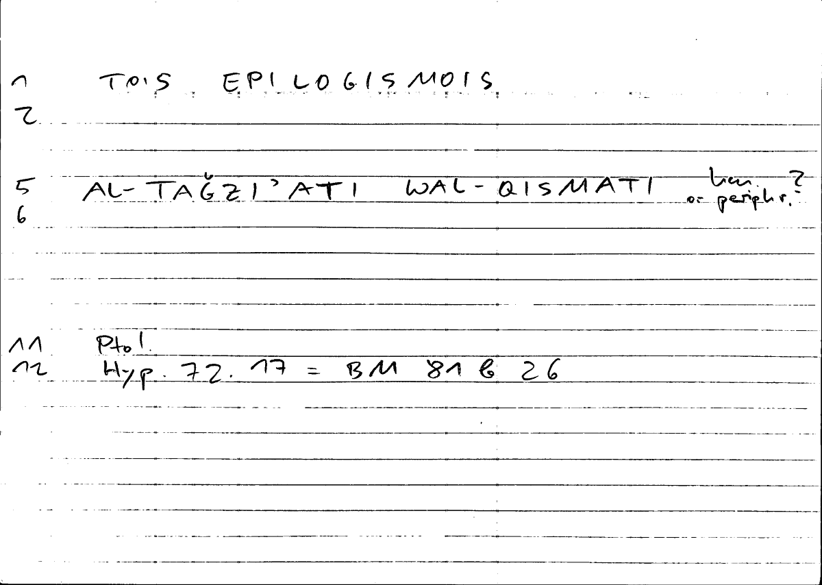 Filecard Ptol.Hypoth.0185