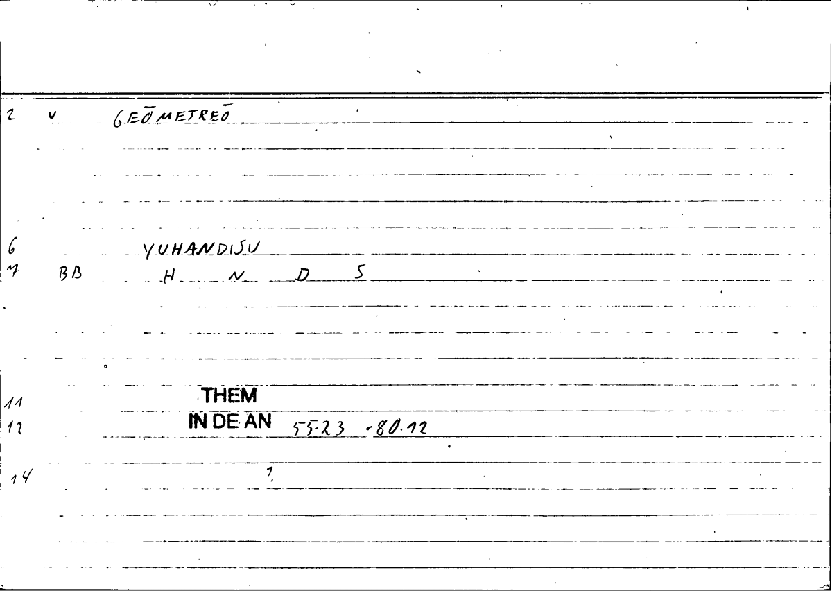Filecard Them.In-De-an.1962