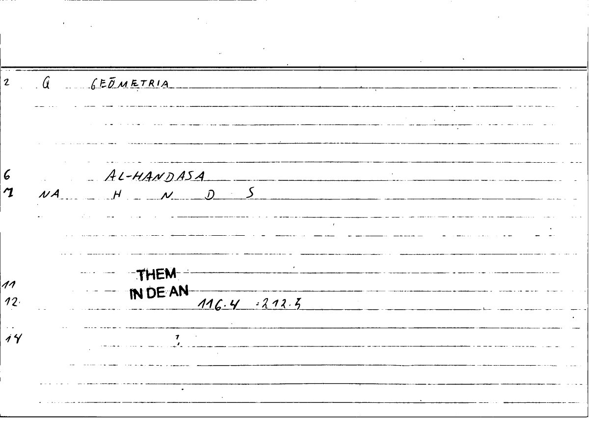 Filecard Them.In-De-an.1964