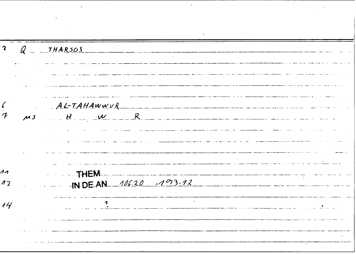 Filecard Them.In-De-an.1965