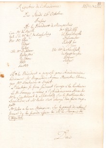 Scan des Originalprotokolls vom 26. Oktober 1747