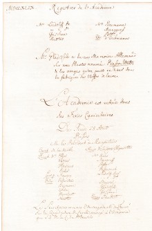 Scan des Originalprotokolls vom 28. August 1749