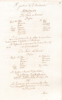 Scan des Originalprotokolls vom 09. Januar 1749