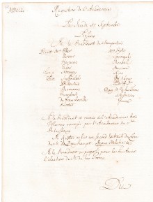 Scan des Originalprotokolls vom 17. September 1750