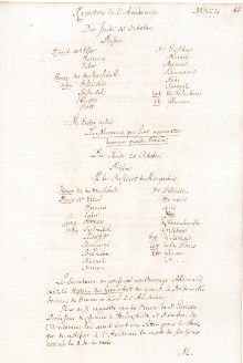 Scan des Originalprotokolls vom 15. Oktober 1750