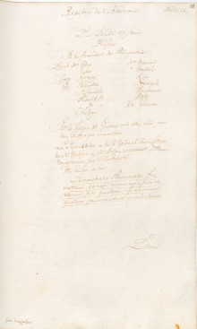 Scan des Originalprotokolls vom 17. Juni 1751